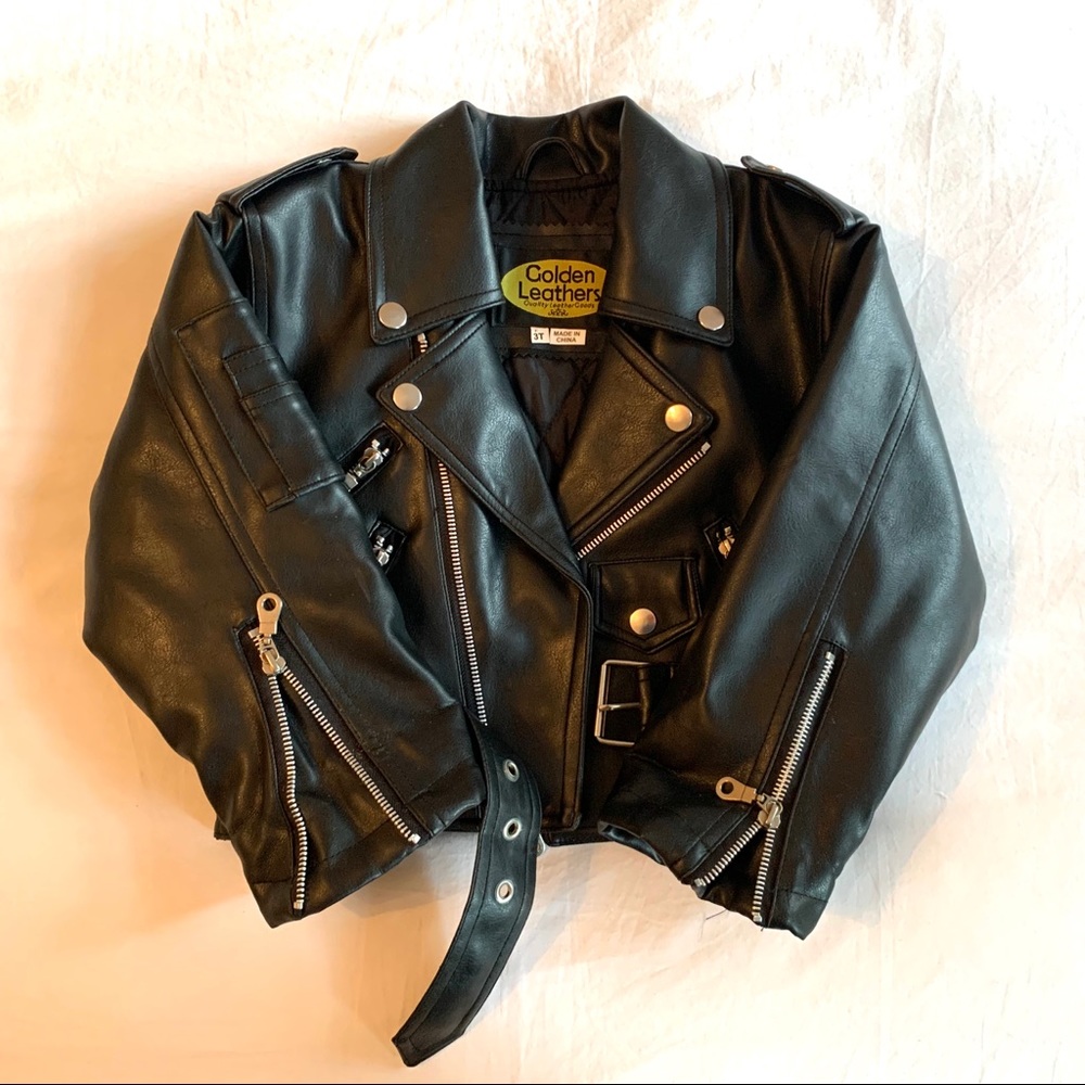 Children’s 3T pleather biker jacket